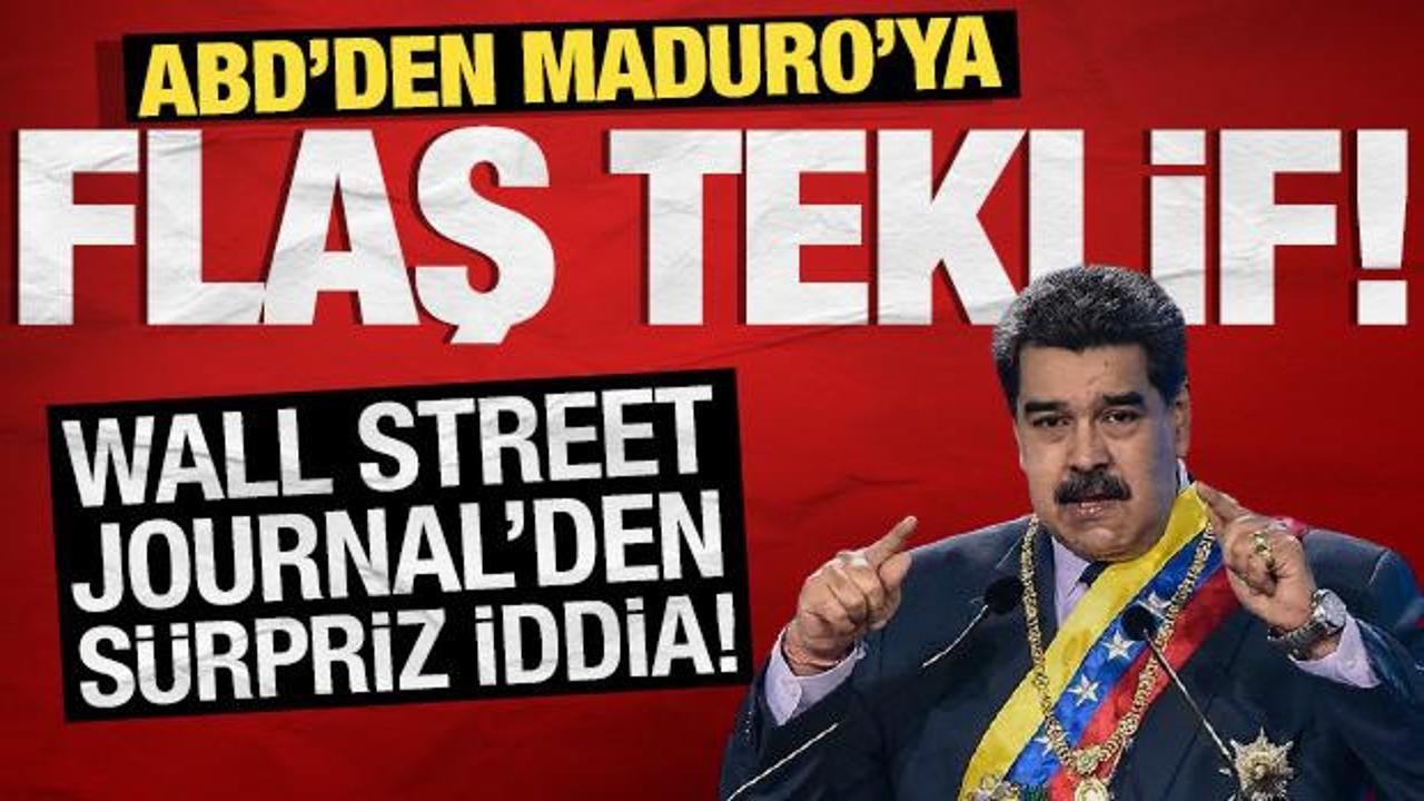 ABD'den Venezuela Devlet Başkanı Maduro'ya flaş teklif!