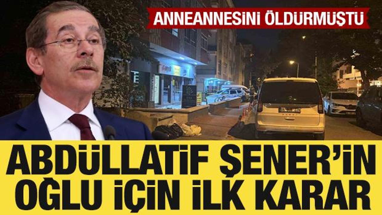 Abdüllatif Şener'in oğlu Bedirhan Şener için ilk karar