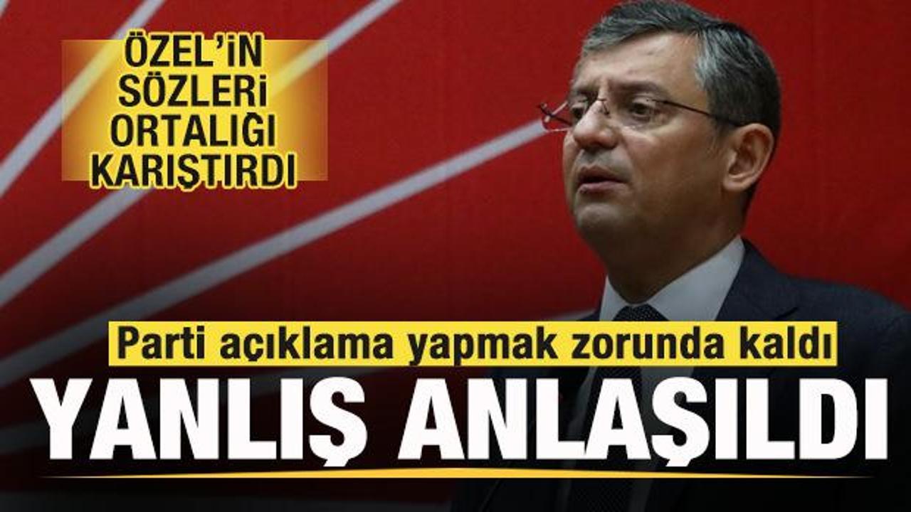 Özgür Özel'in sözleri ortalığı karıştırdı! CHP'den son dakika açıklaması! 