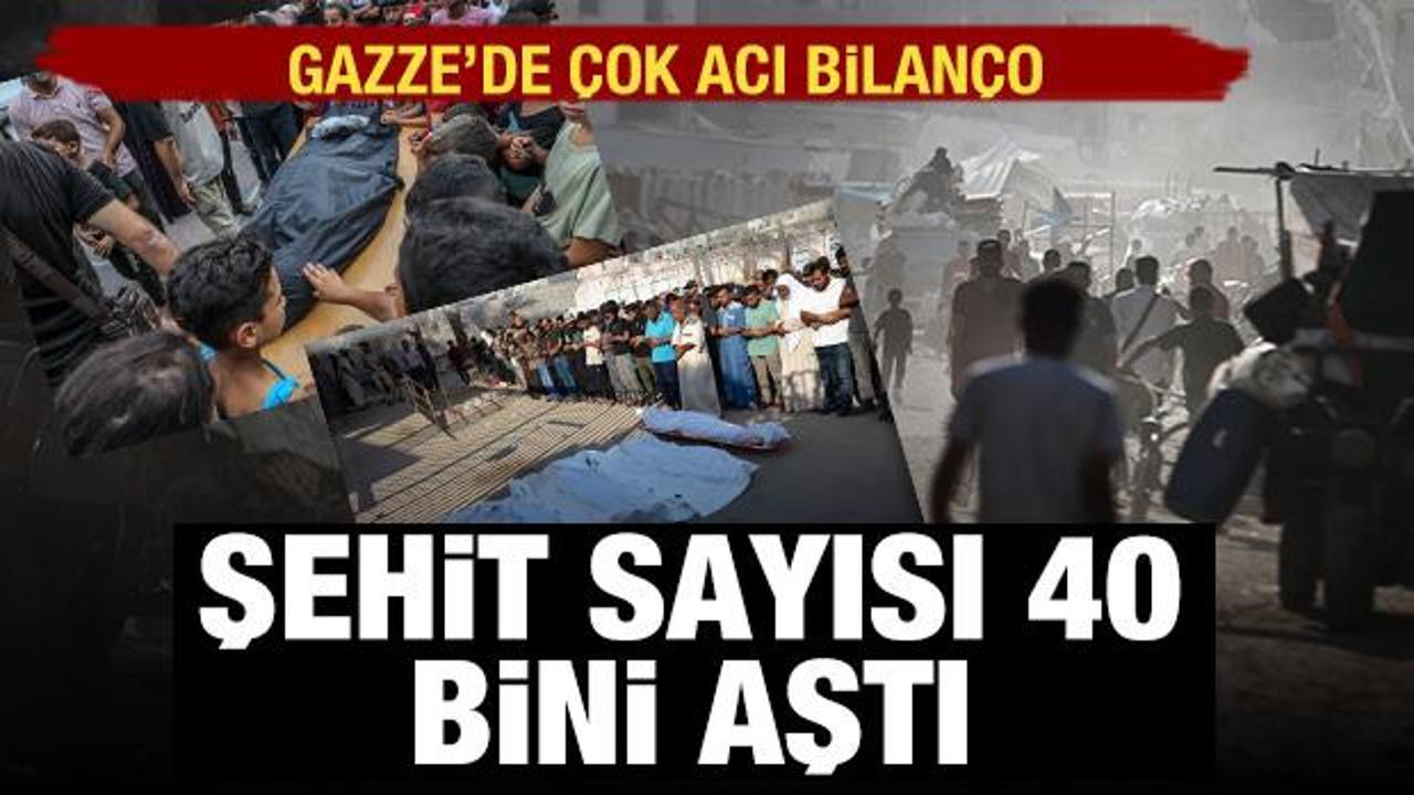 Gazze'de şehit sayısı 40 bini aştı