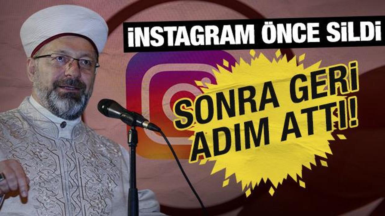 Instagram önce sildi, sonra geri adım attı! Erbaş'ın iki mesajı yeniden yüklendi