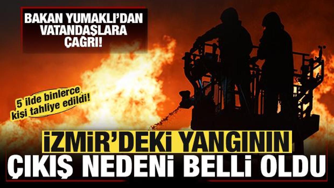 İzmir'de yangın felaketi! Bakan Yumaklı yangının çıkış sebebini açıkladı