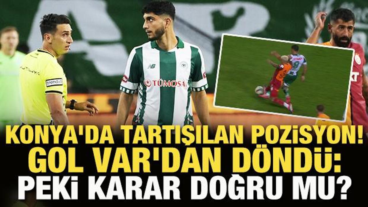 Konya'da tartışılan pozisyon! Gol VAR'dan döndü: Peki karar doğru mu?