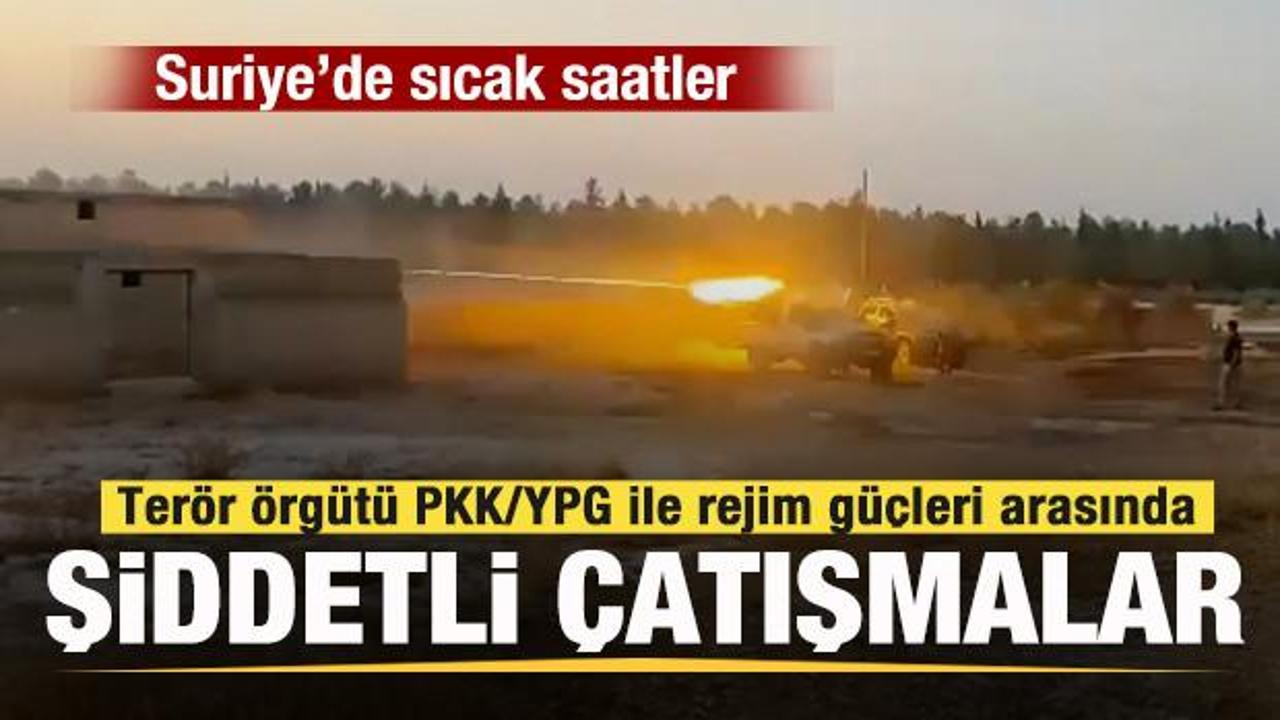 Suriye'de sıcak saatler! Terör örgütü PKK ile rejim güçleri arasında şiddetli çatışmalar! 