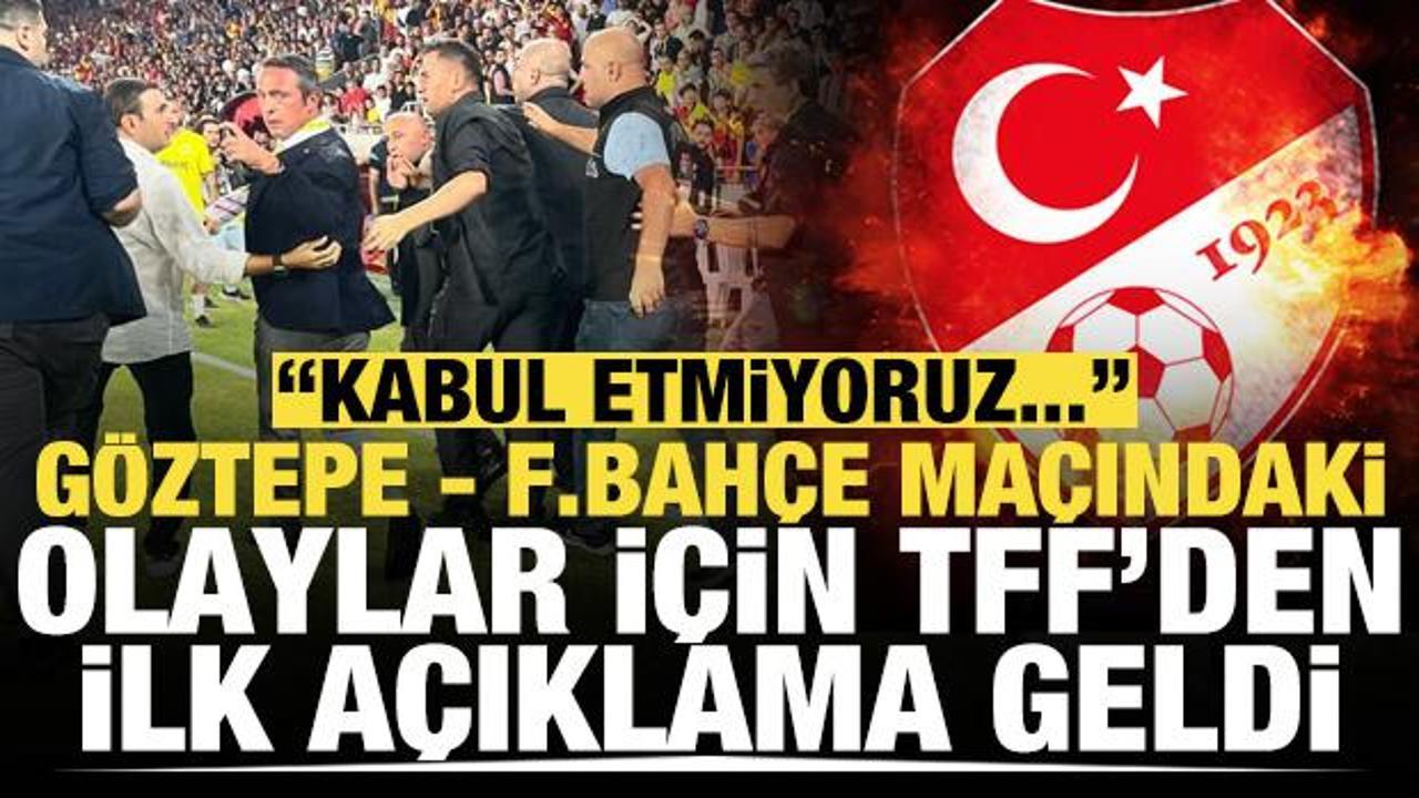 TFF'den Göztepe - Fenerbahçe maçı için açıklama