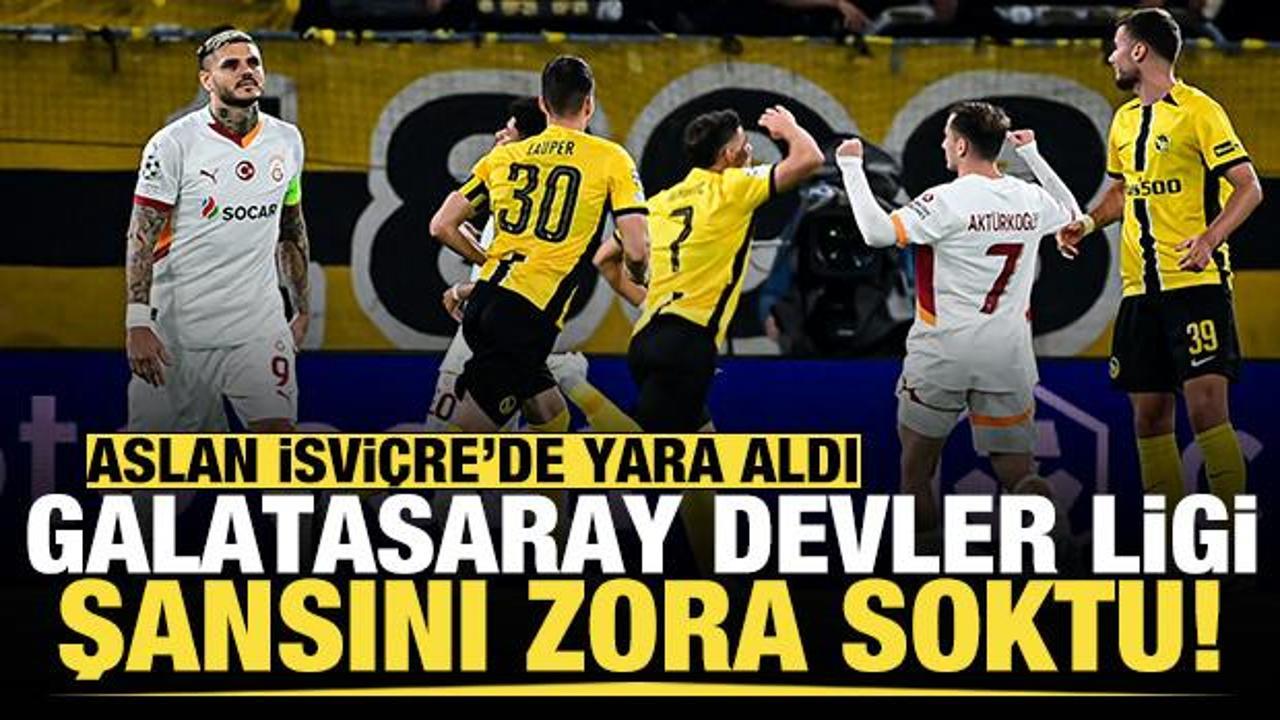 Aslan, İsviçre'de yara aldı! Galatasaray, Devler Ligi şansını zora soktu