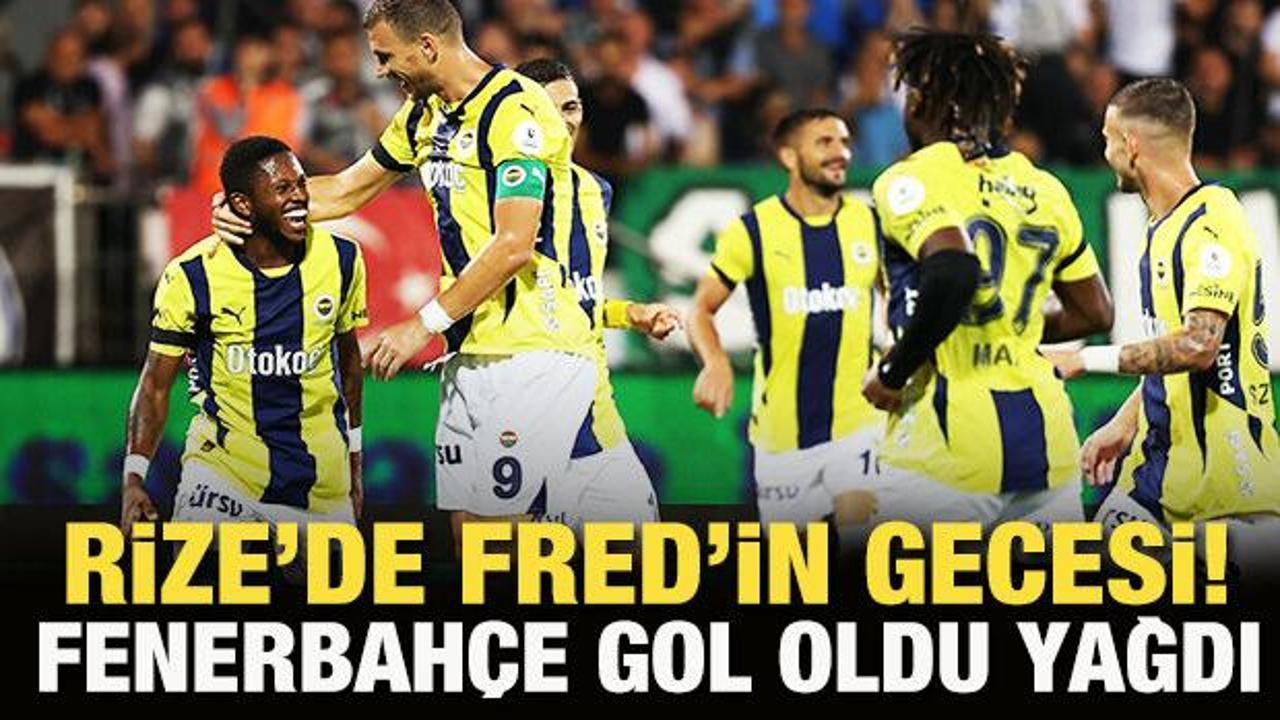 Rize'de Fred'in gecesi! Fenerbahçe gol oldu yağdı