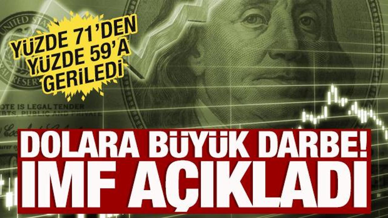 Dolara büyük darbe! IMF açıkladı: Yüzde 71'den yüzde 59'a geriledi