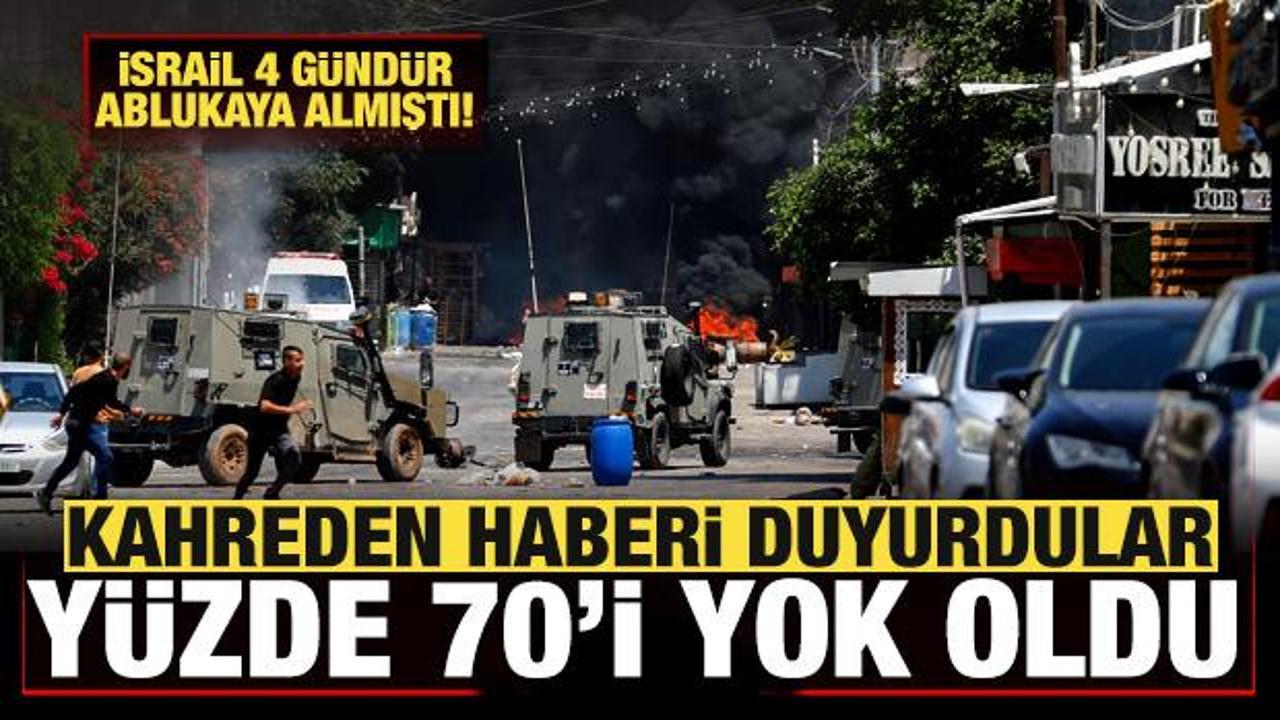 İsrail 4 gündür abluka altına almıştı! Kahreden haberi duyurdular: Yüzde 70'i yok oldu