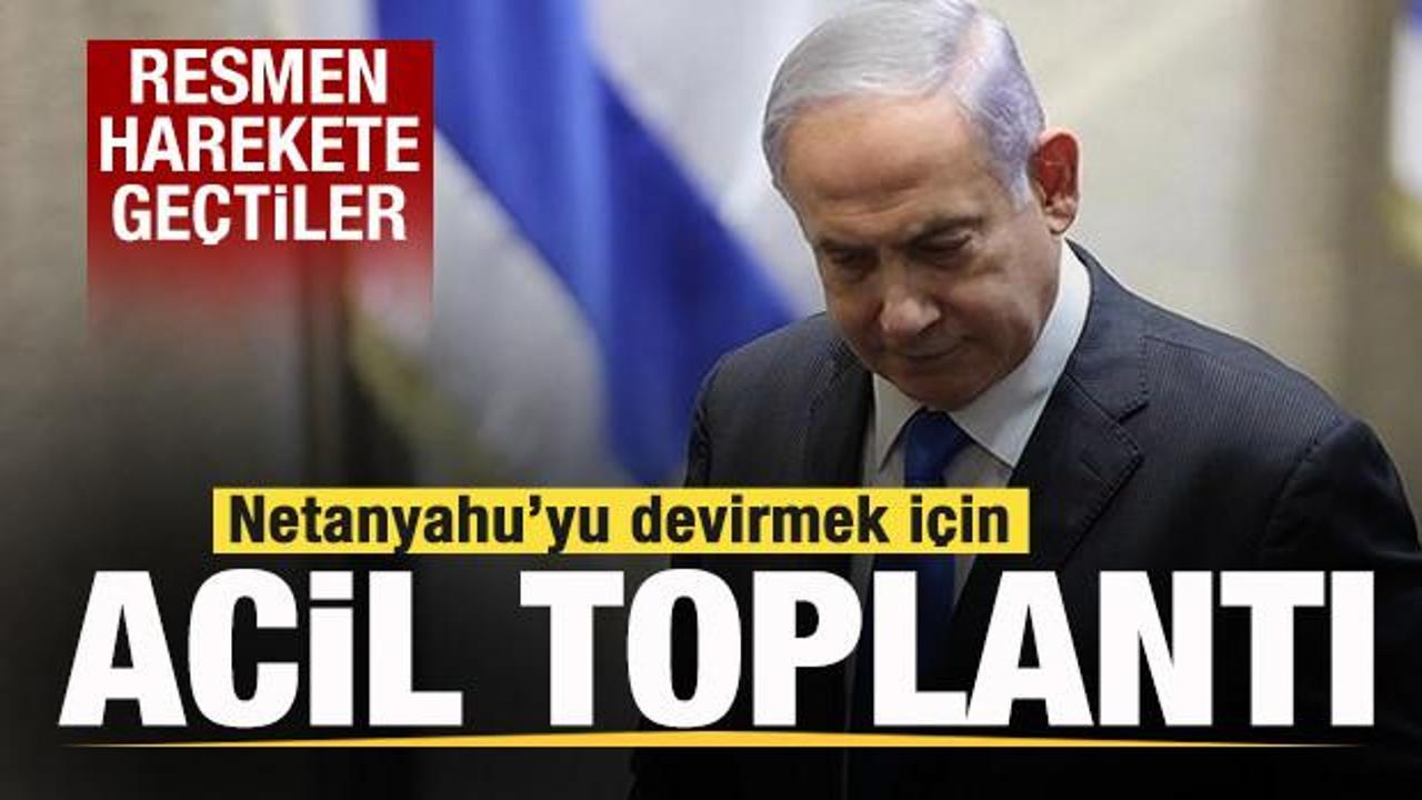Resmen harekete ge&ccedil;tiler! Netanyahu h&uuml;k&uuml;metini devirmek i&ccedil;in acil toplantı