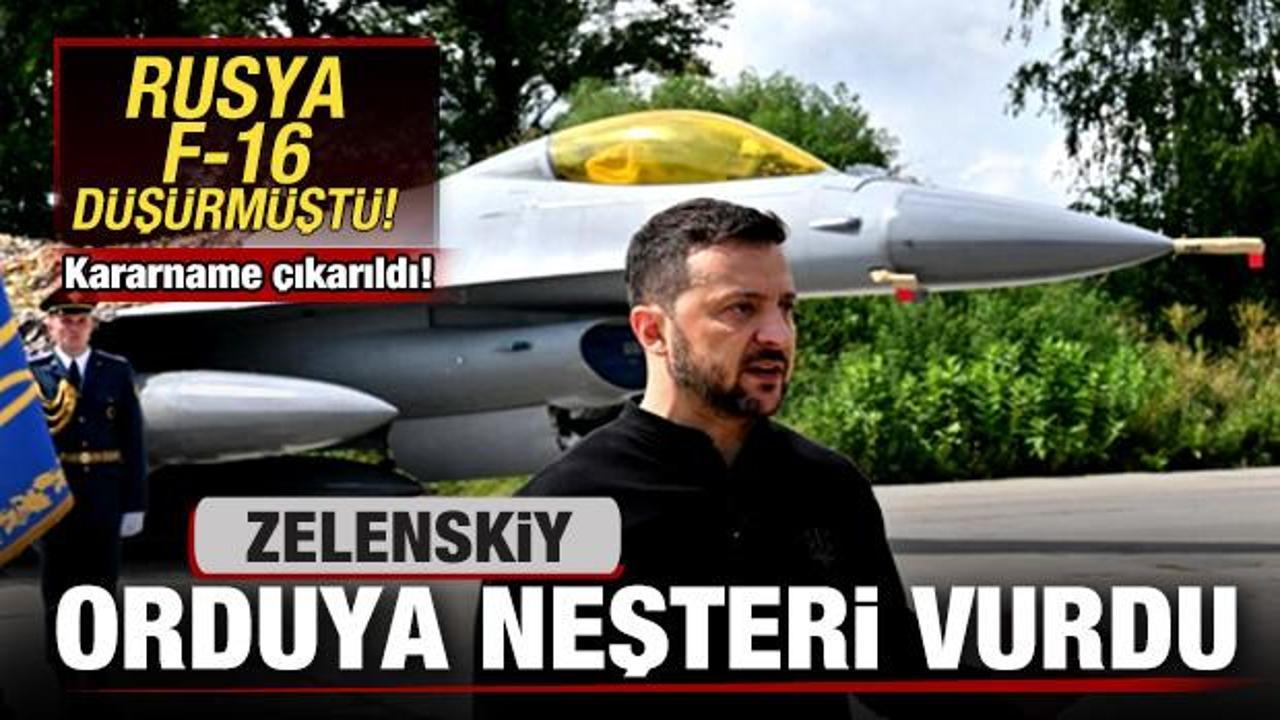 Rusya, F-16 düşürmüştü! Zelenskiy, orduya neşteri vurdu! Kararname çıkarıldı