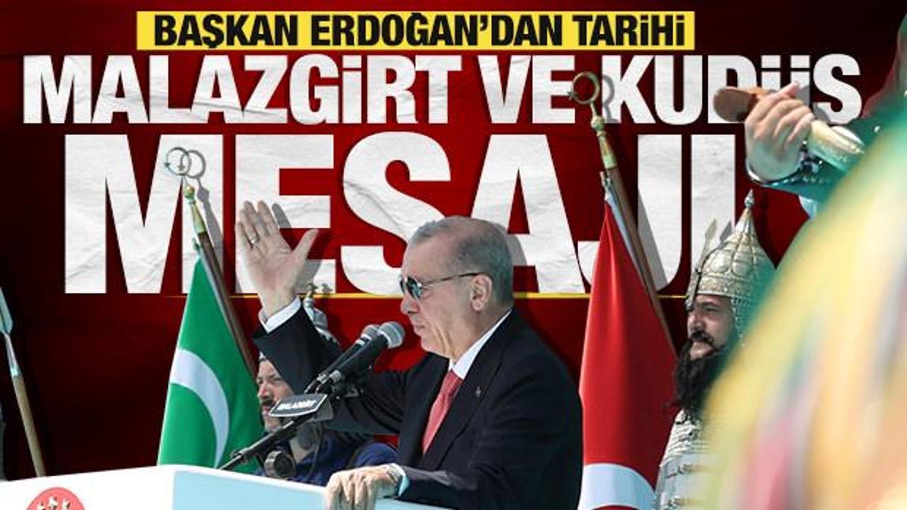 Son Dakika... Malazgirt Zaferi'nin 953. yıl d&ouml;n&uuml;m&uuml;: Erdoğan'dan tarihi mesajlar!