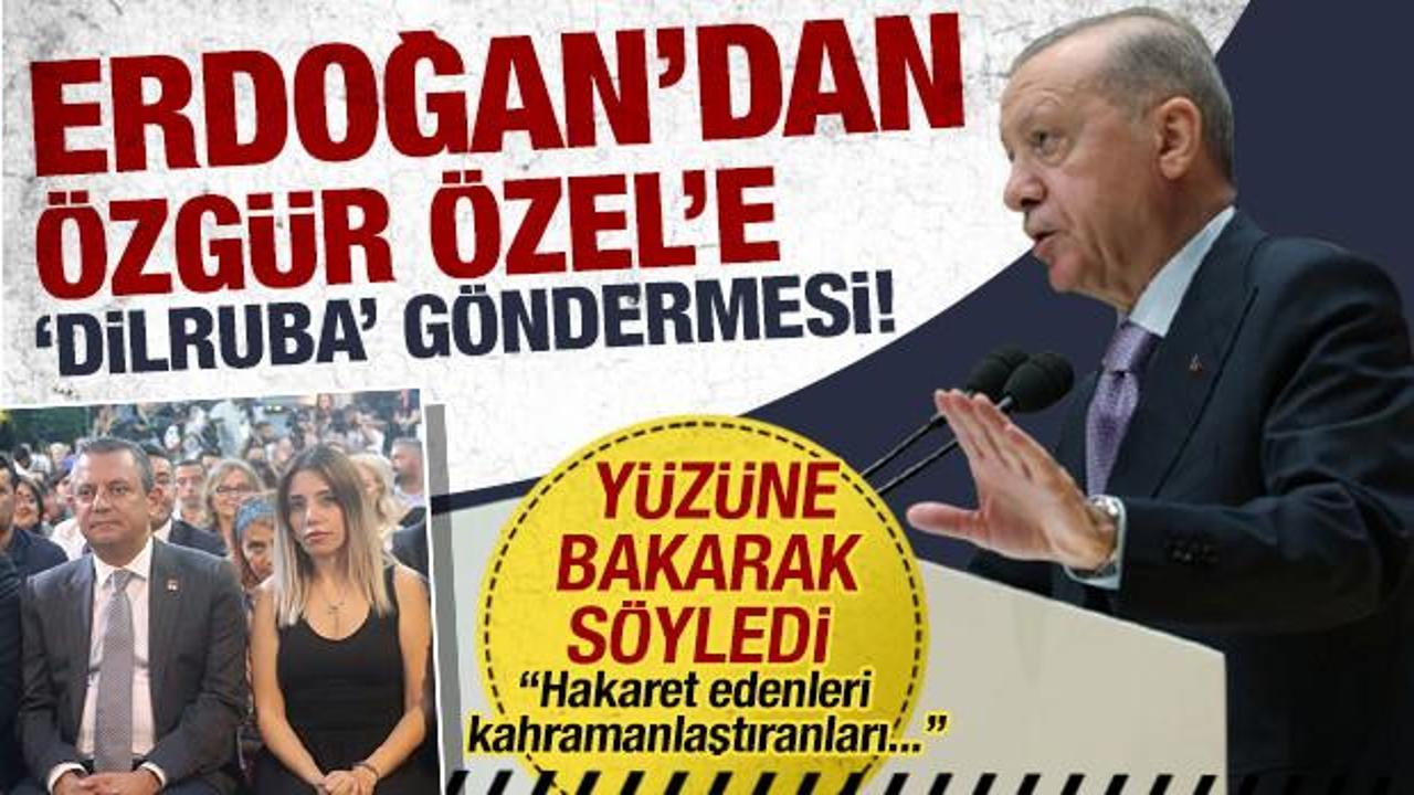 Erdoğan'dan 'Dilruba' göndermesi! Özgür Özel'e bakarak söyledi: 'Millet affetmez'