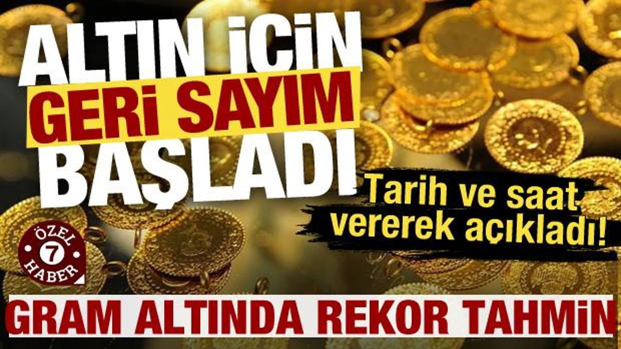 Altın için saatler kaldı! Gram altın için rakam vererek açıkladı!