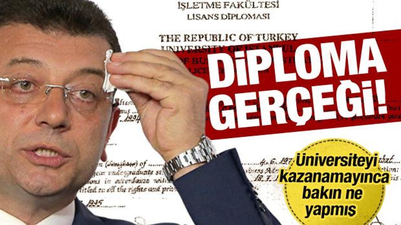 İmamoğlu'nun diploma gerçeği... Üniversiteyi kazanamayınca Kıbrıs formülü nasıl işletildi?