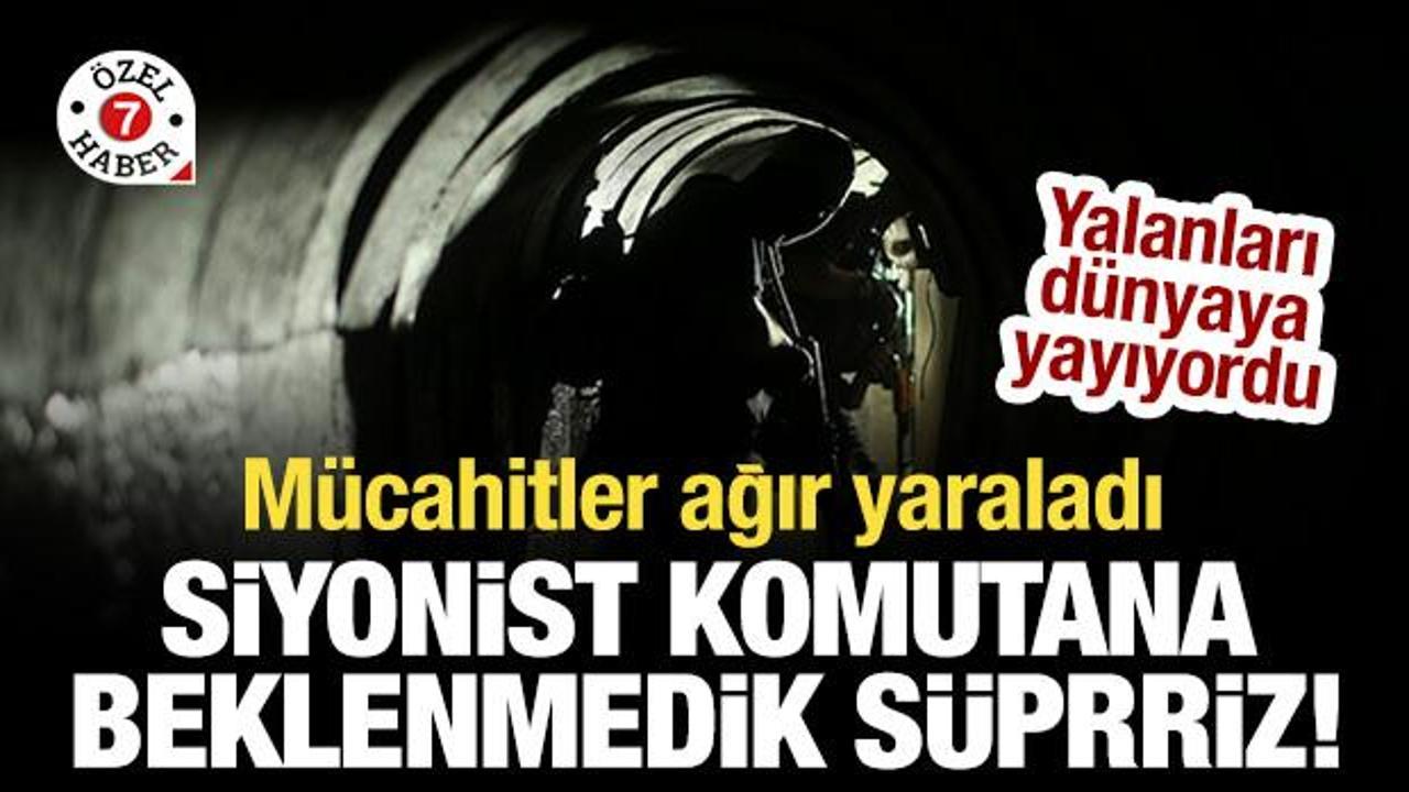 Mücahitler, yalanları dünyaya yayan siyonist komutanın üzerine tünel çökertti!