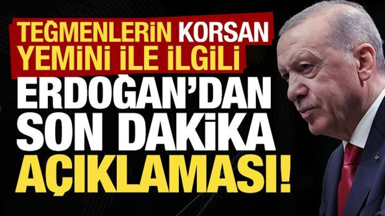 Teğmenlerin korsan yeminiyle ilgili Başkan Erdoğan'dan son dakika açıklaması!