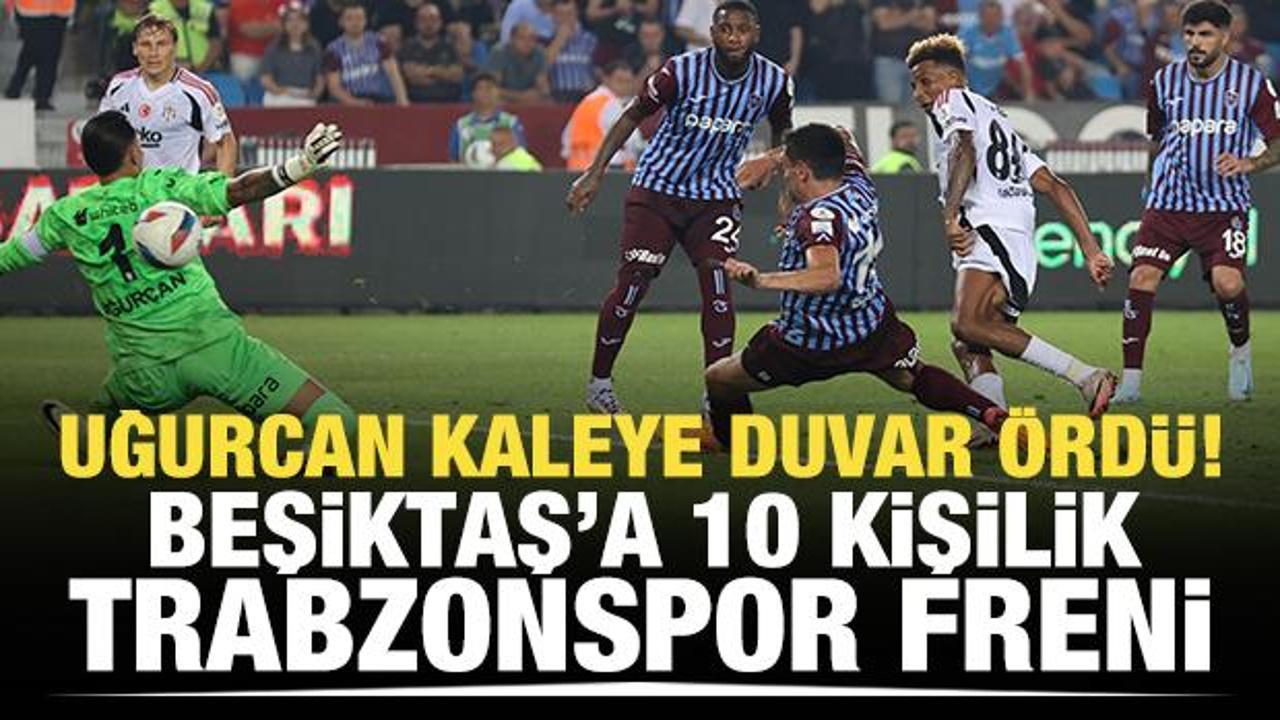 Uğurcan kalesinde devleşti! Beşiktaş'a 10 kişilik Trabzonspor freni