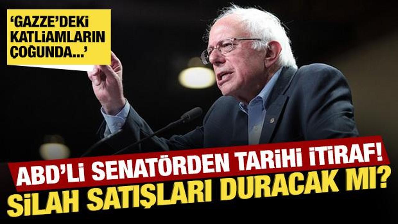 ABD'li senat&ouml;rden tarihi itiraf: İsrail'e silah satışları durdurulacak mı?