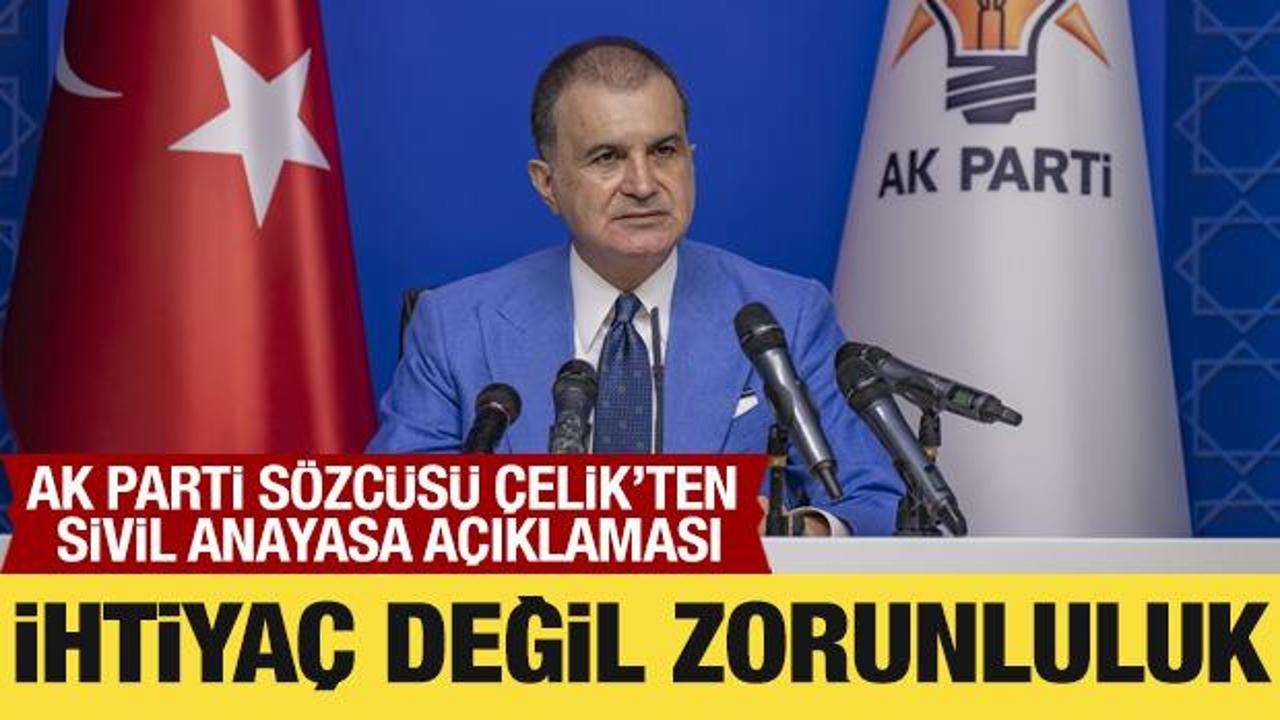 AK Parti'nin MYK toplantısı sona erdi! Ömer Çelik'ten sivil anayasa açıklaması