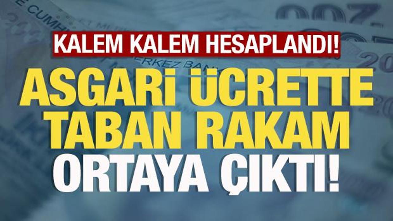 Asgari &uuml;crette taban rakam ortaya &ccedil;ıktı! Kalem kalem hesaplandı