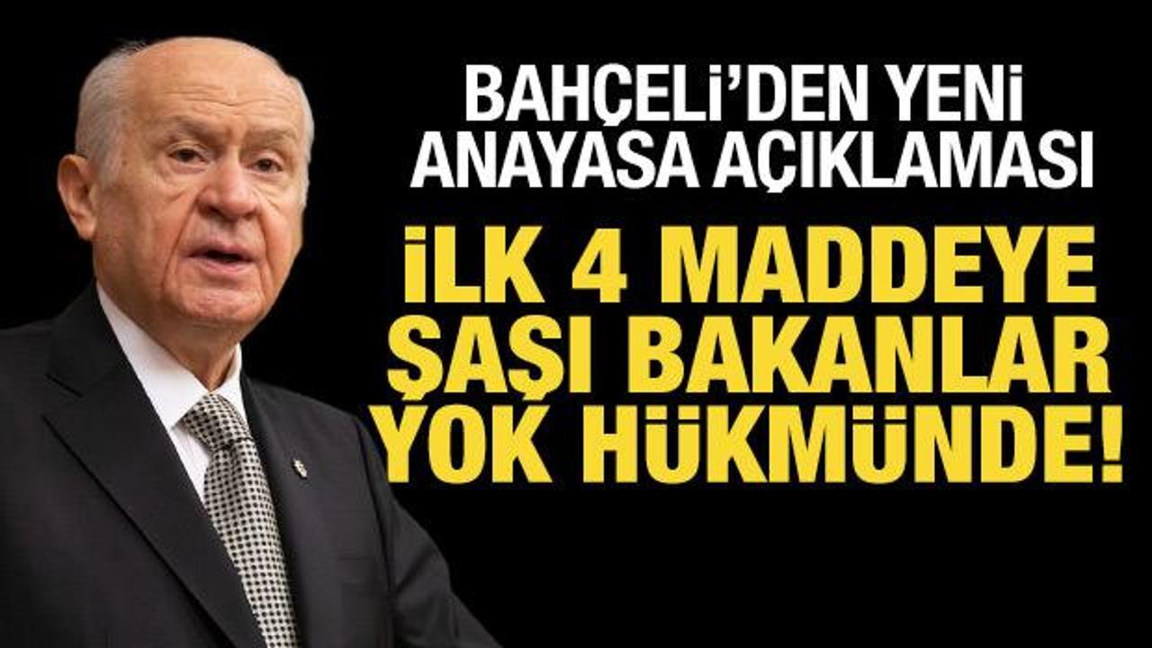 Bahçeli'den yeni anayasa açıklaması