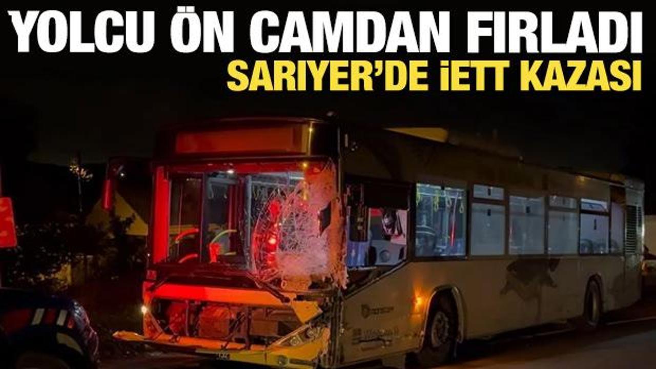 İETT ve minib&uuml;s &ccedil;arpıştı! Yolcu &ouml;n camdan fırladı