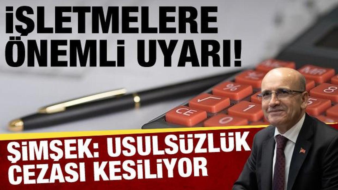 Bakan Şimşek'ten kartla &ouml;deme kabul etmeyen işletmeler i&ccedil;in uyarı
