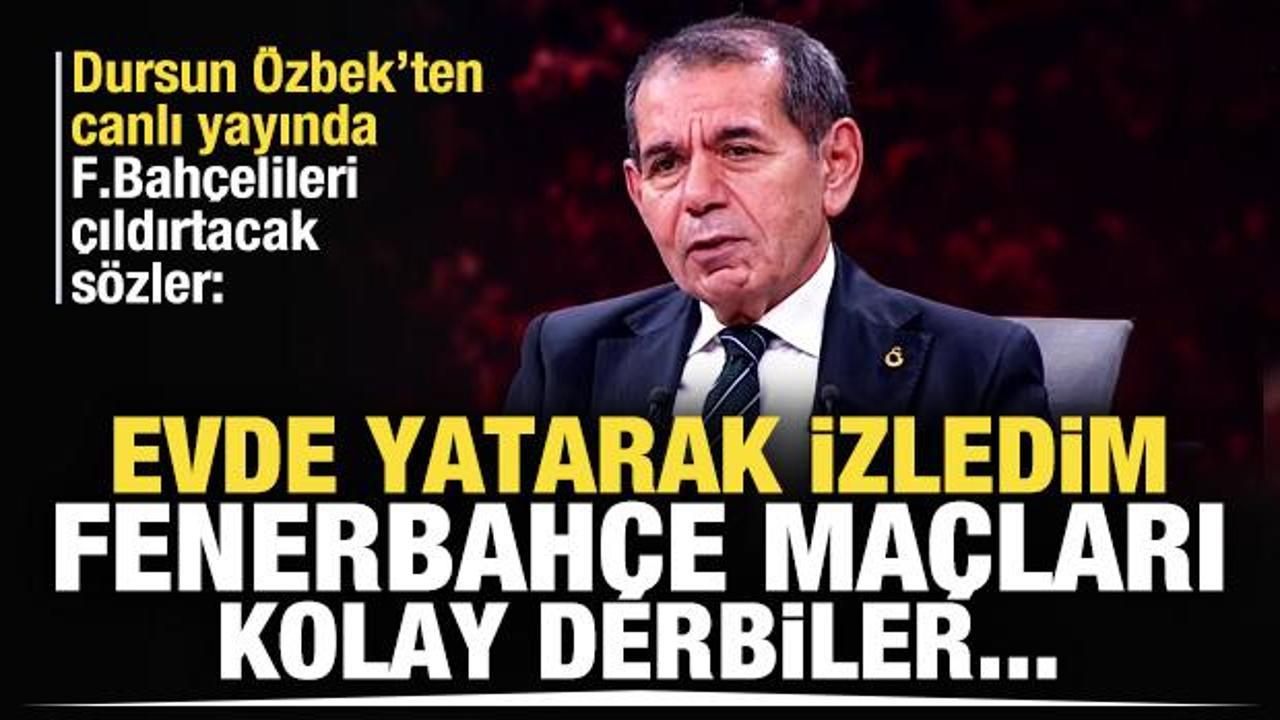 Dursun &Ouml;zbek'ten Fenerbah&ccedil;elileri kızdıracak s&ouml;zler!
