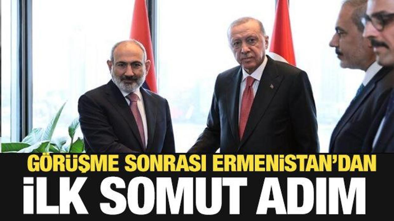 Erdoğan'la g&ouml;r&uuml;şen Paşinyan ilk somut adımı da attı