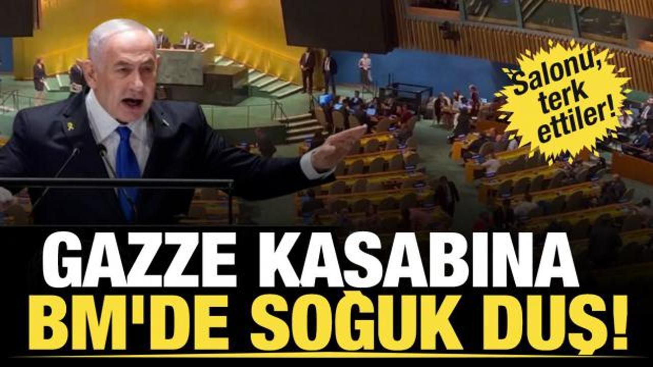 Gazze kasabına BM'de soğuk duş... Salonu terk ettiler!