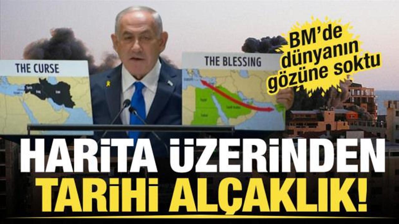 Son dakika.. Netanyahu Batı Şeria ve Gazze Şeridi'ni, "İsrail" olarak gösterdi