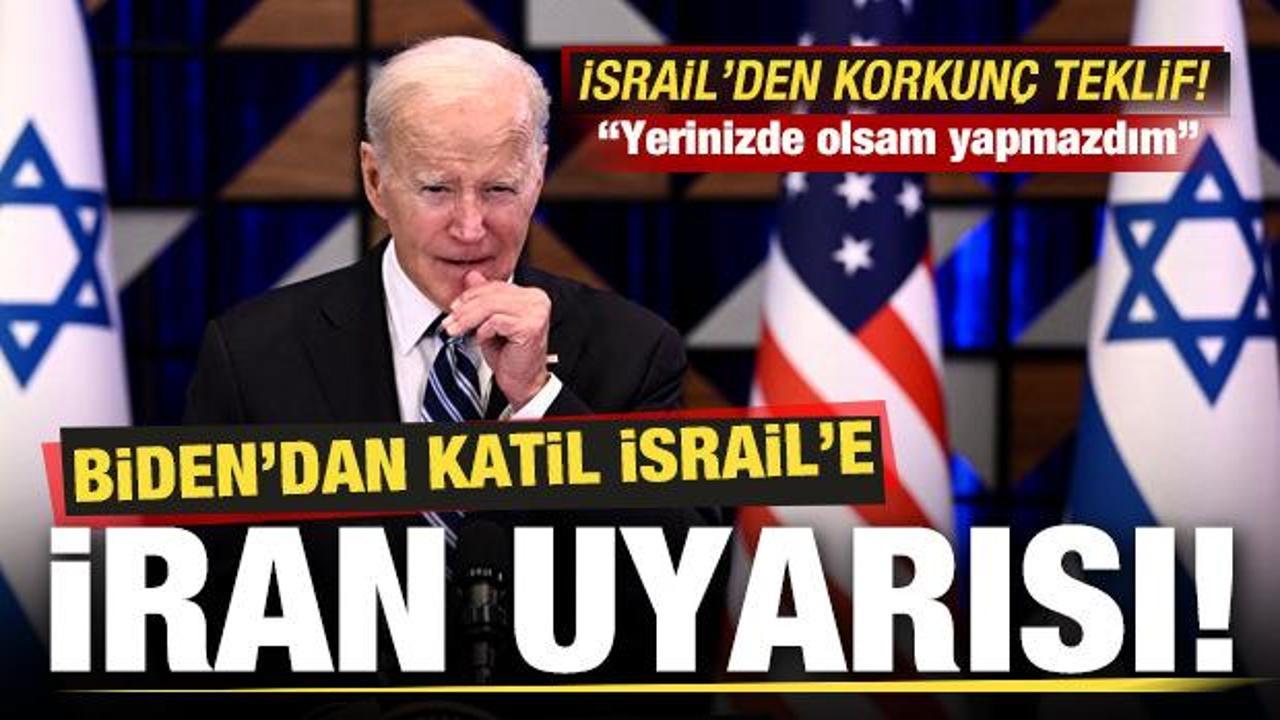 Biden'dan İsrail'e İran uyarısı! Dünyayı sarsacak teklife ret: Yerinizde olsam...