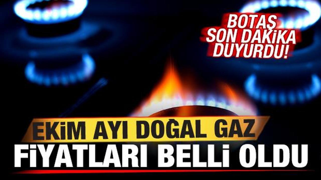 BOTAŞ son dakika duyurdu! Ekim ayı doğal gaz fiyatları belli oldu