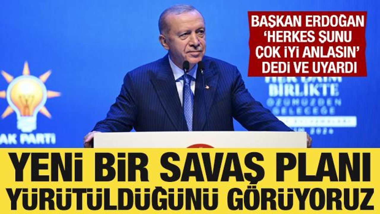 Cumhurbaşkanı Erdoğan: Yeni bir savaş planı y&uuml;r&uuml;t&uuml;ld&uuml;ğ&uuml;n&uuml; g&ouml;r&uuml;yoruz