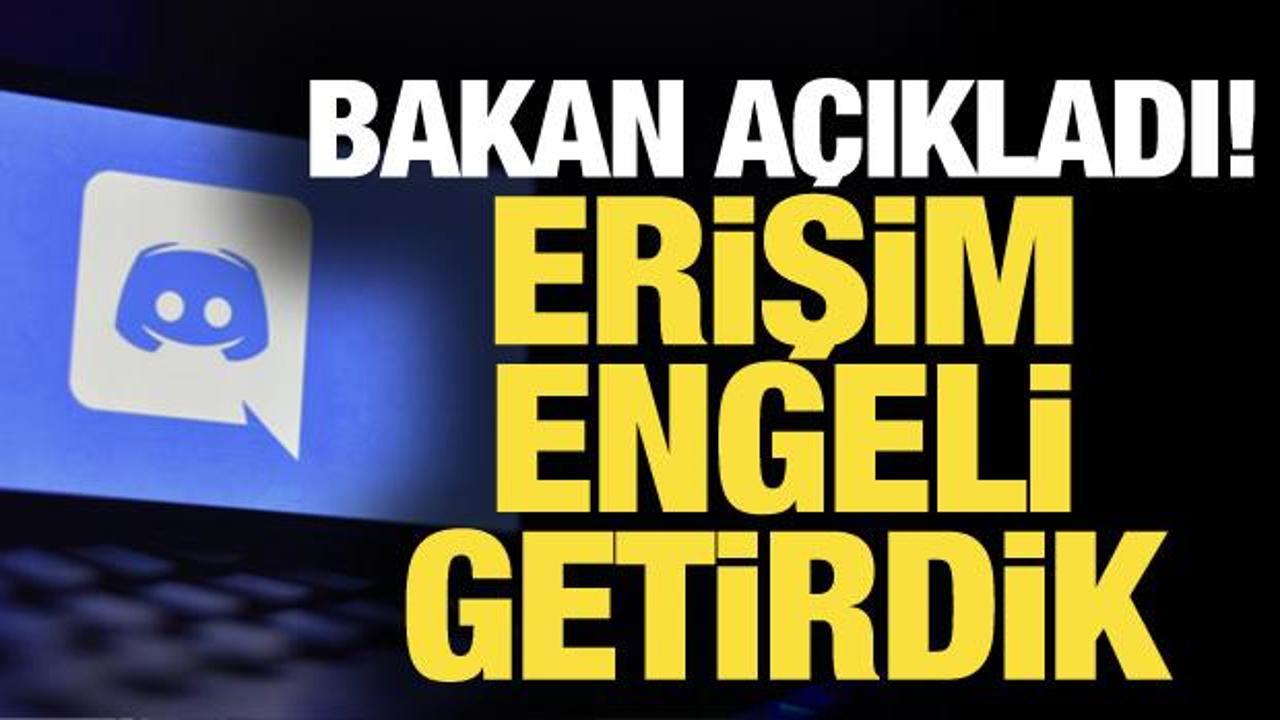 Bakan Uraloğlu: Discord bilgileri paylaşmadığı için erişim engeli getirdik