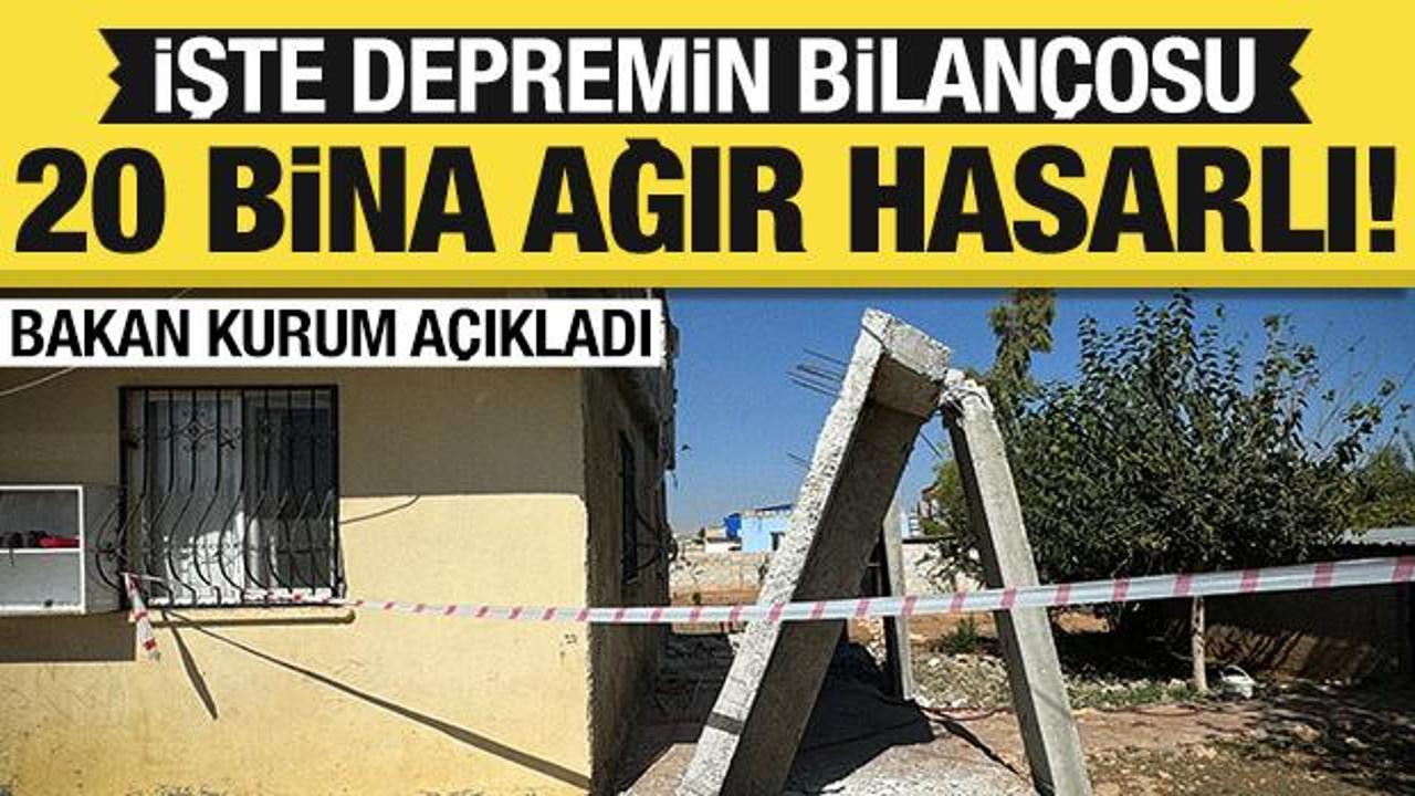 Bakan Kurum'dan Malatya'daki depreme ilişkin açıklama: Kaç bina hasar aldı?