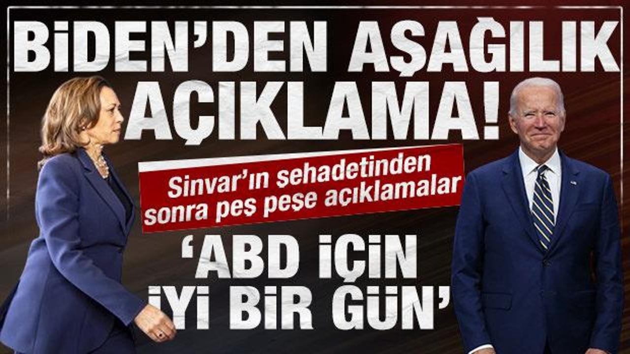 Biden'den aşağılık açıklama: ABD için iyi bir gün!
