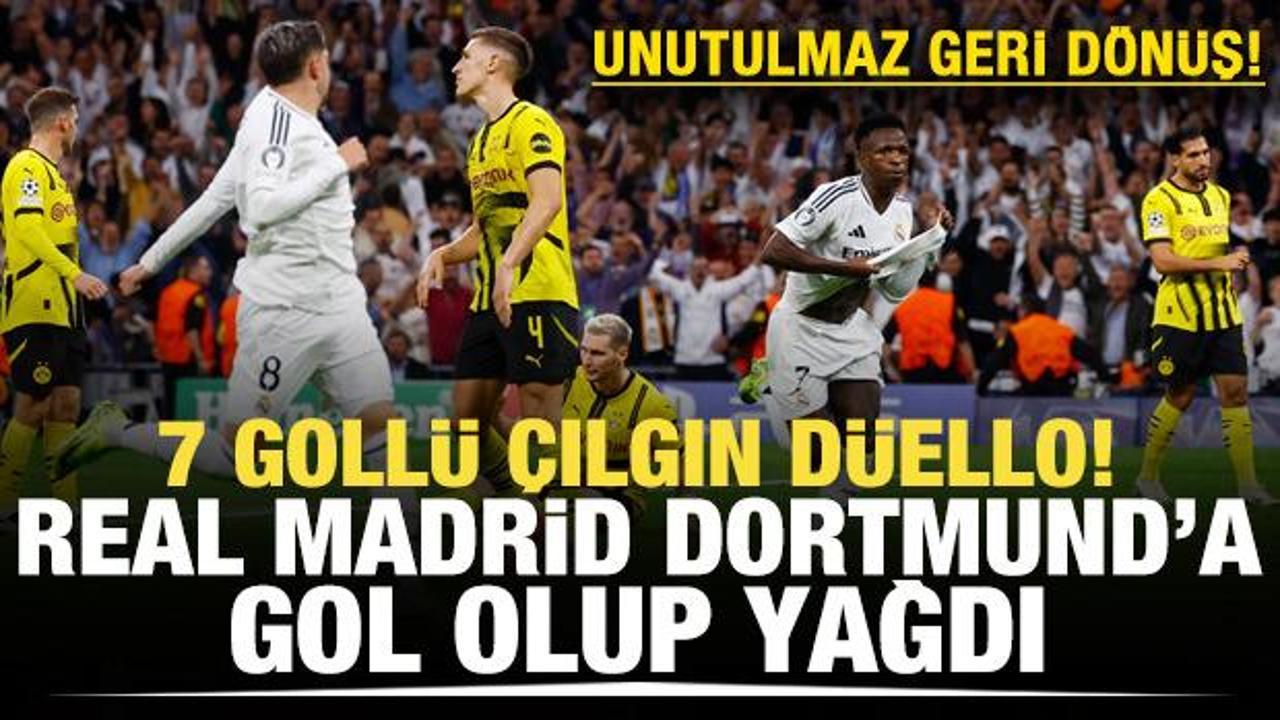 7 gollü unutulmaz geri dönüş! Real Madrid, Dortmund'a gol olup yağdı