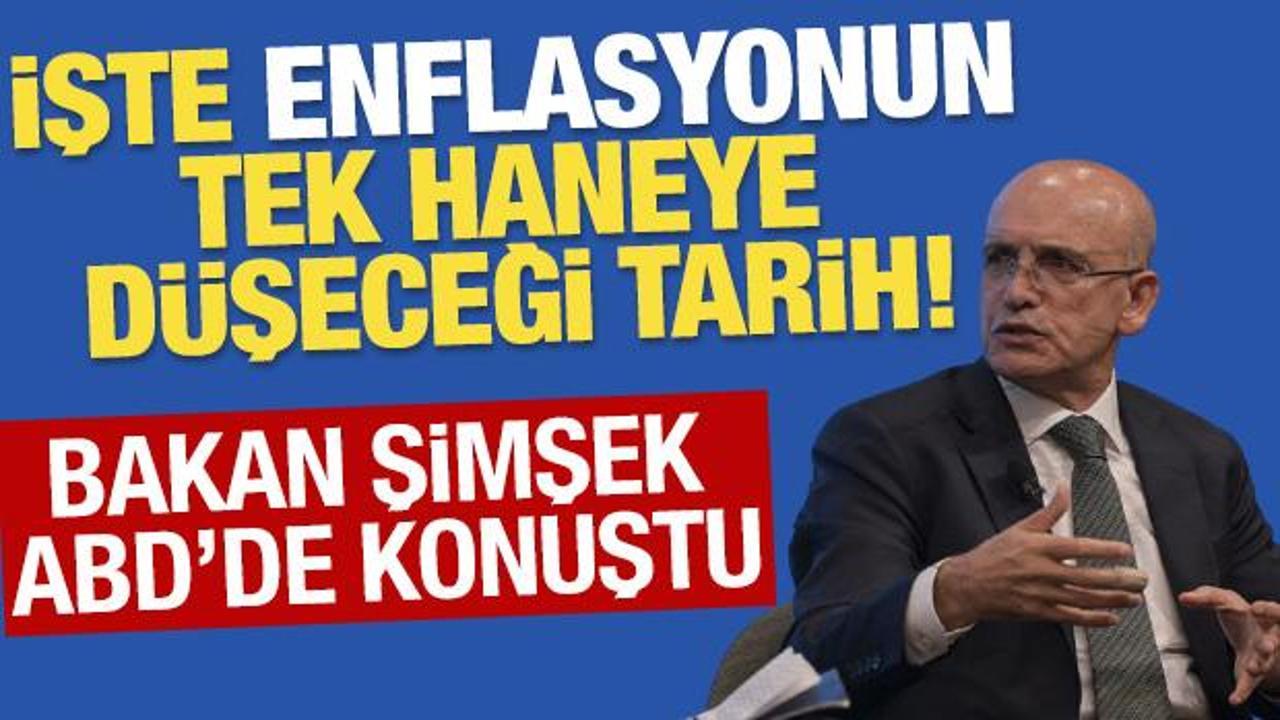 Bakan Şimşek 2026'yı işaret etti: Enflasyon tek haneli rakamlara inecek