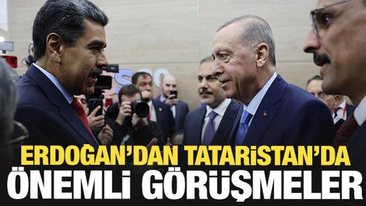 Cumhurbaşkanı Erdoğan Tataristan'da! Tarihi g&ouml;r&uuml;şmeler
