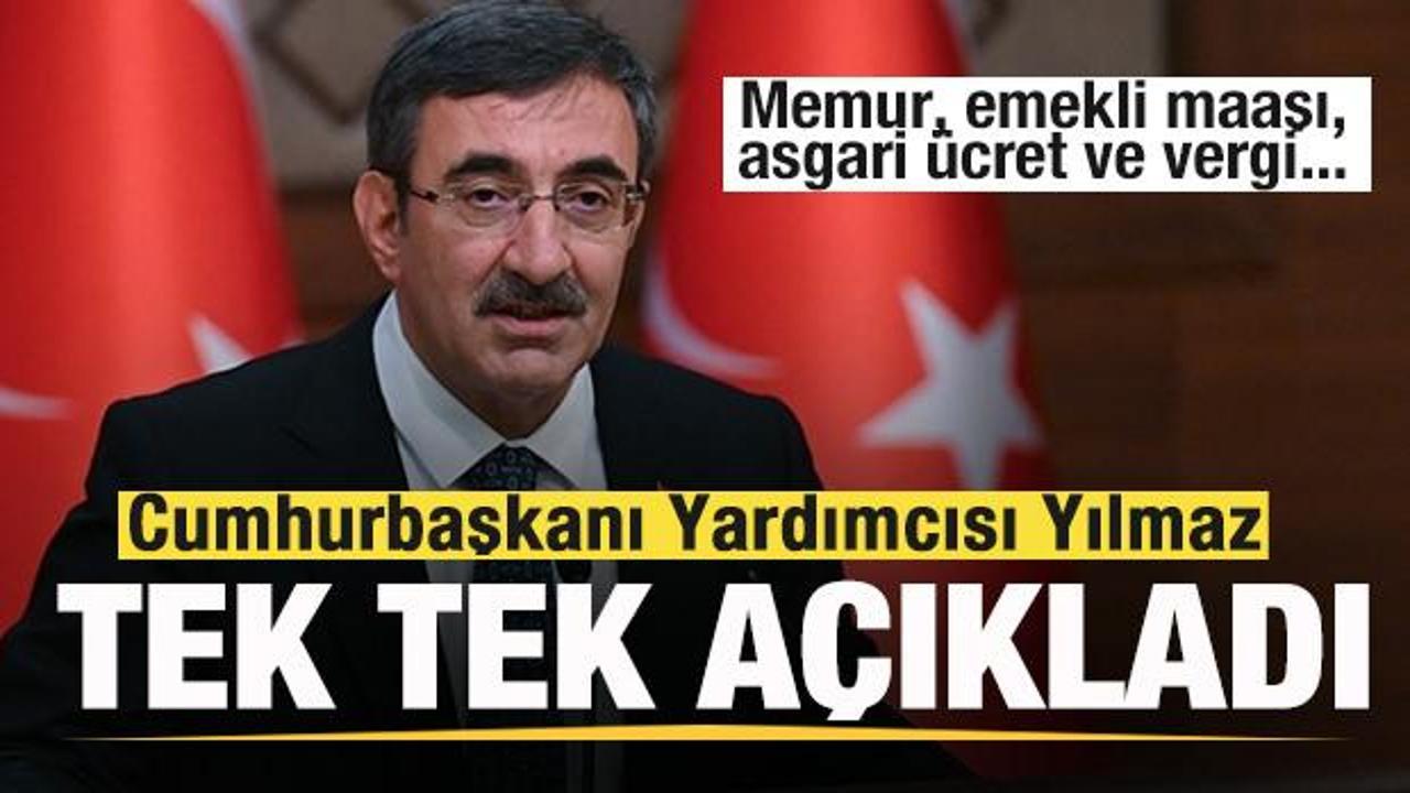 Cumhurbaşkanı Yardımcısı Yılmaz'dan memur, emekli maaşı, asgari ücret ve vergi açıklaması