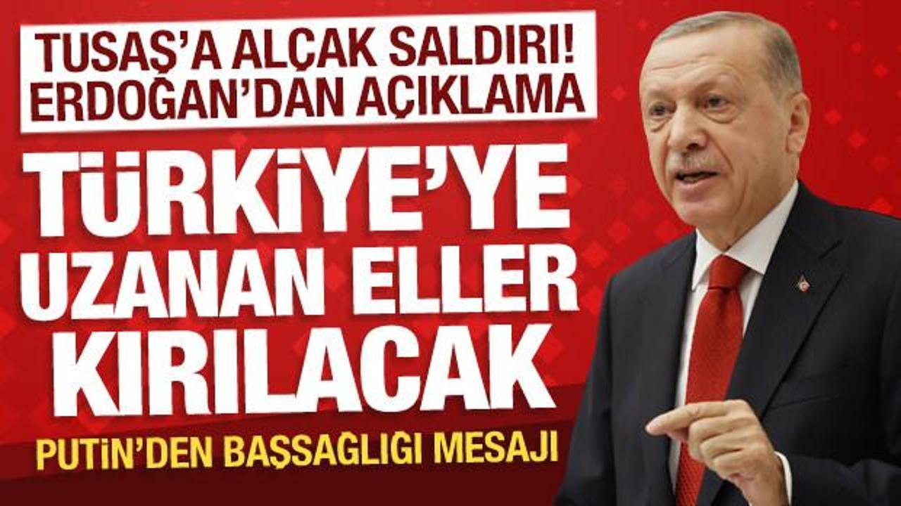 Son Dakika: Cumhurbaşkanı Erdoğan'dan TUSAŞ açıklaması: Putin, baş sağlığı diledi