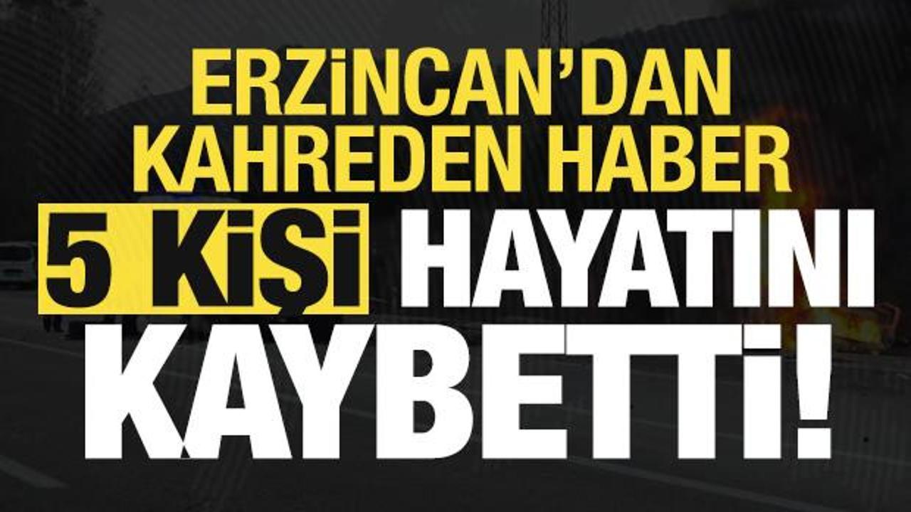 Son dakika... Erzincan'dan kahreden haber: 5 kişi hayatını kaybetti!