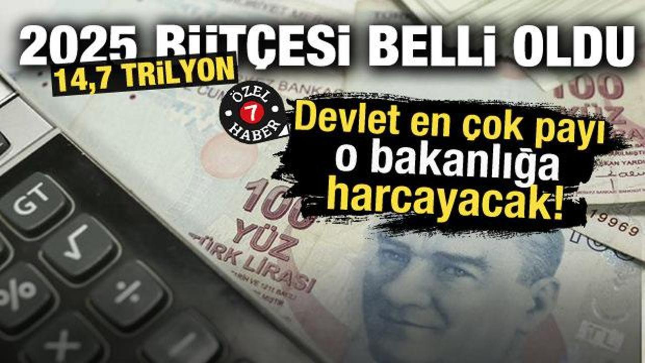 2025 yılı bütçesi belli oldu: Devlet en çok payı o bakanlığa harcayacak!