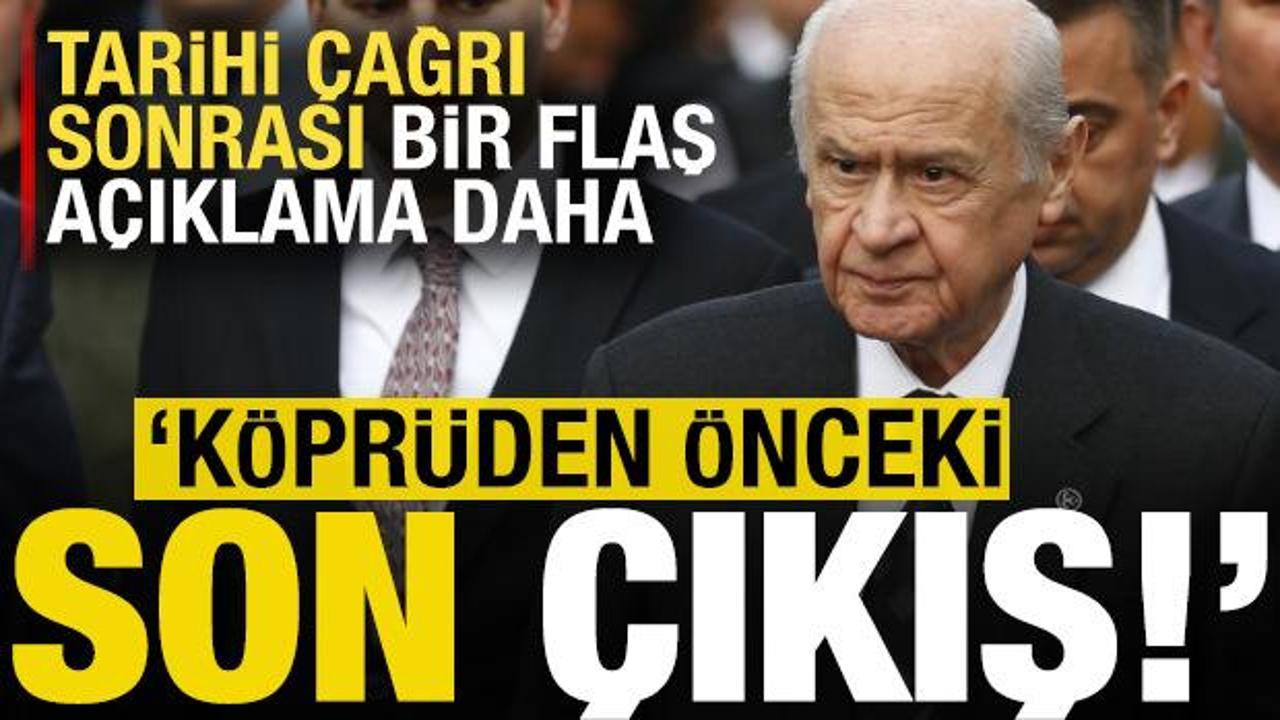 Bah&ccedil;eli'nin tarihi &ccedil;ağrısı ile ilgili flaş a&ccedil;ıklama: K&ouml;pr&uuml;den &ouml;nceki son &ccedil;ıkış!