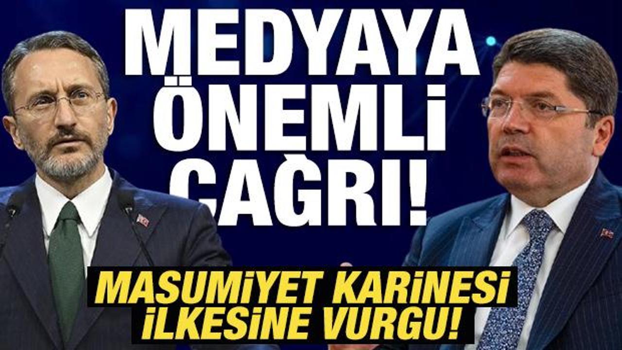 Bakan Tun&ccedil; ve İletişim Başkanı Altun'dan adalet ve medya mesajı!