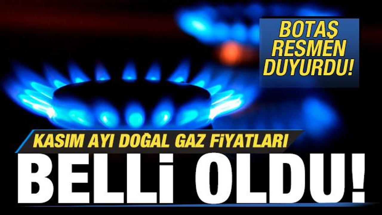 BOTAŞ a&ccedil;ıkladı! Kasım ayı doğal gaz fiyatları belli oldu...
