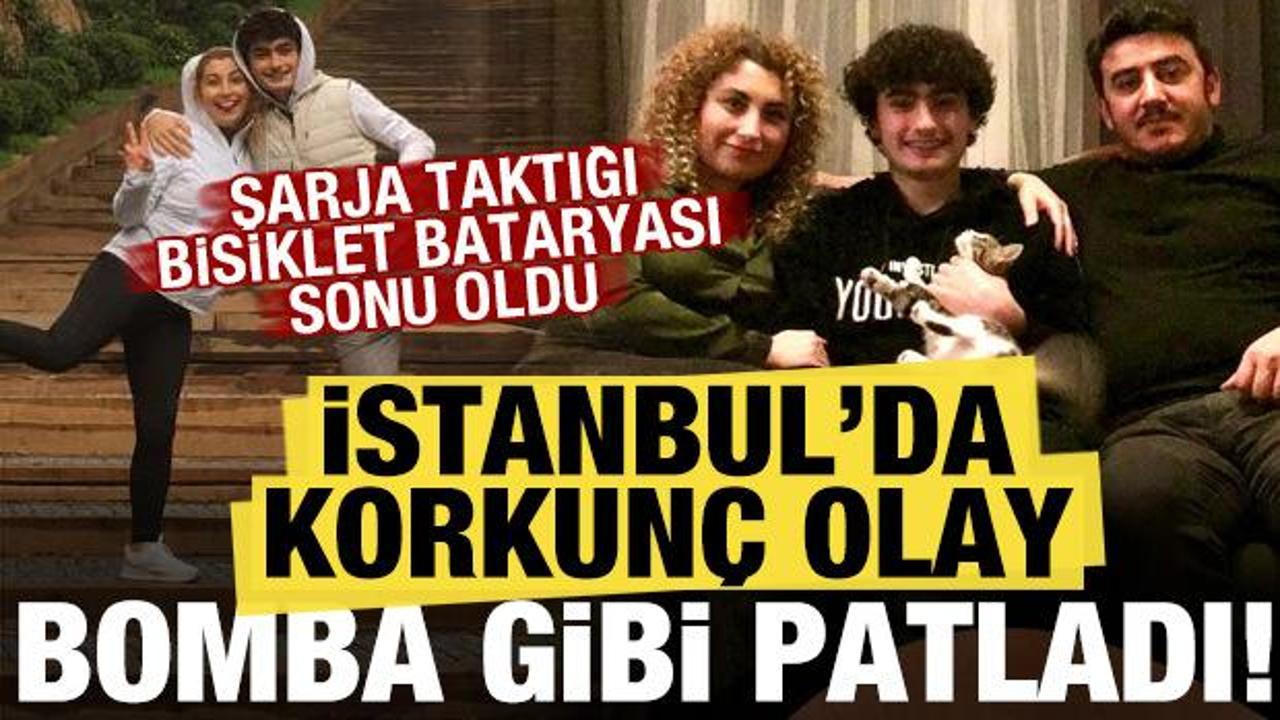 İstanbul'da korkun&ccedil; olay! Şarja taktığı bisiklet bataryası sonu oldu