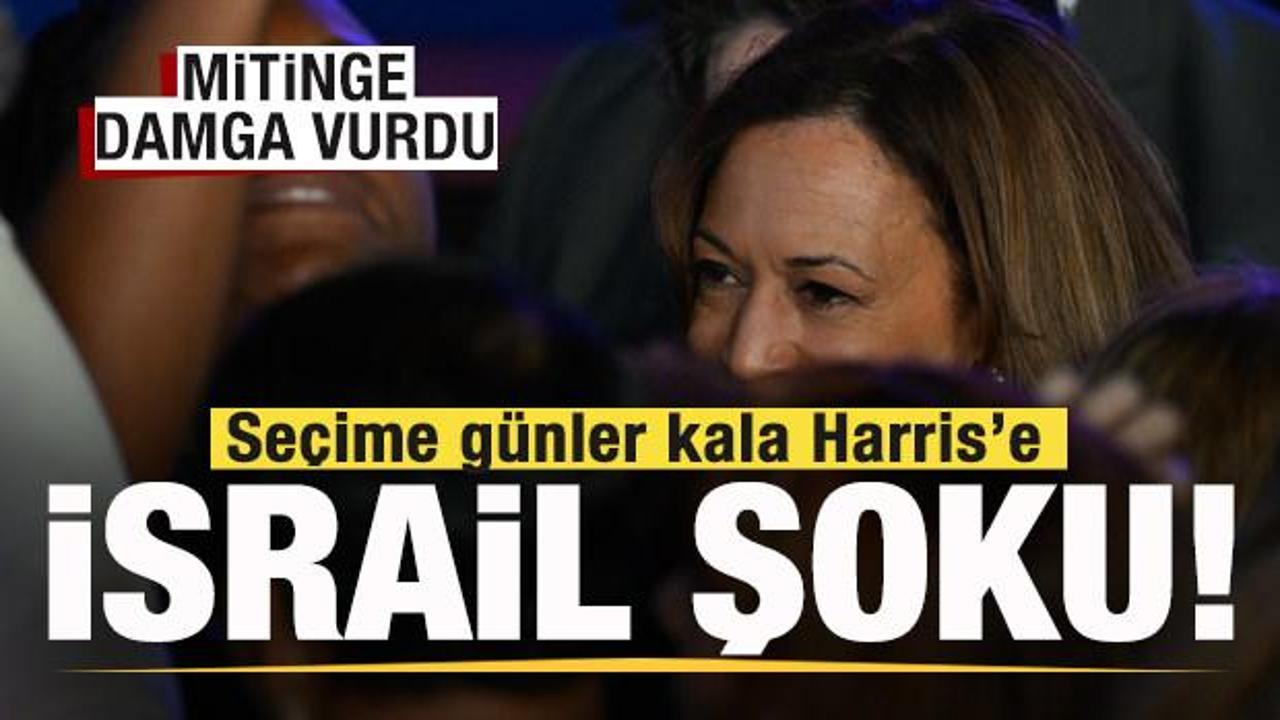 Se&ccedil;ime g&uuml;nler kala ABD Başkan Adayı Harris'e 'İsrail' şoku! Mitinge damga vurdu